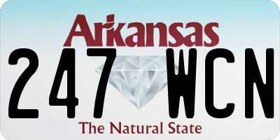 AR license plate 247WCN