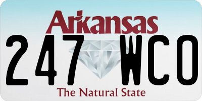 AR license plate 247WCO