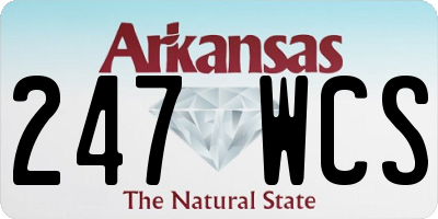 AR license plate 247WCS
