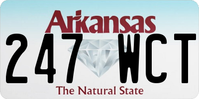 AR license plate 247WCT