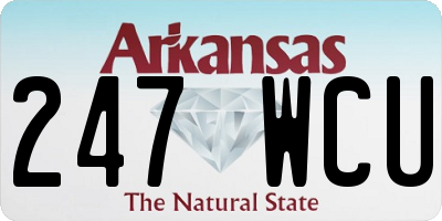 AR license plate 247WCU