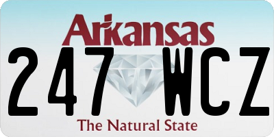 AR license plate 247WCZ