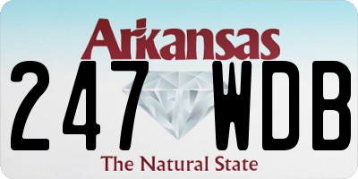 AR license plate 247WDB