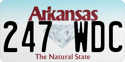AR license plate 247WDC