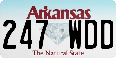 AR license plate 247WDD