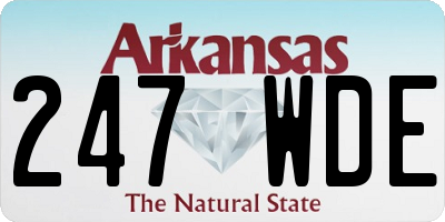 AR license plate 247WDE
