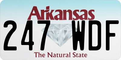 AR license plate 247WDF