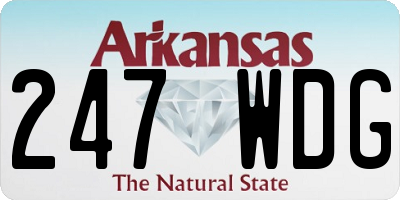 AR license plate 247WDG