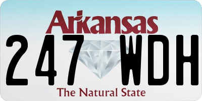 AR license plate 247WDH