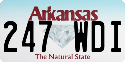 AR license plate 247WDI