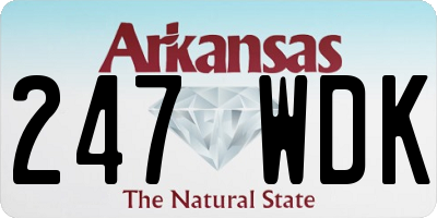 AR license plate 247WDK