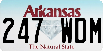 AR license plate 247WDM