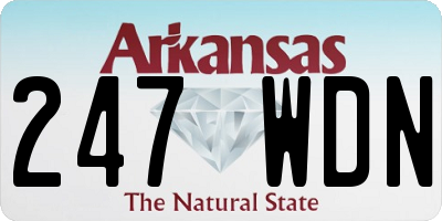 AR license plate 247WDN