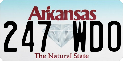 AR license plate 247WDO