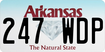 AR license plate 247WDP
