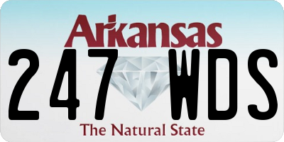 AR license plate 247WDS