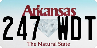 AR license plate 247WDT