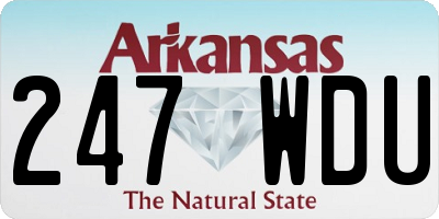 AR license plate 247WDU