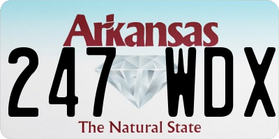 AR license plate 247WDX