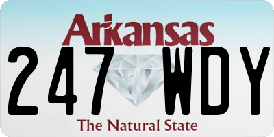 AR license plate 247WDY
