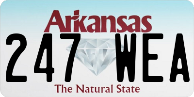 AR license plate 247WEA