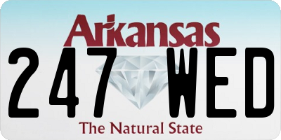 AR license plate 247WED