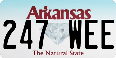 AR license plate 247WEE