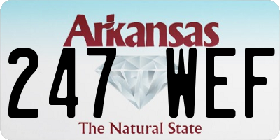 AR license plate 247WEF