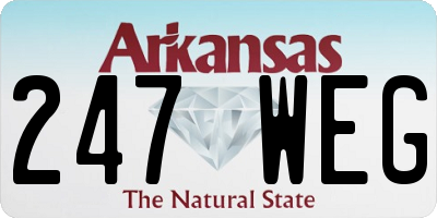 AR license plate 247WEG