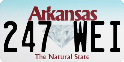 AR license plate 247WEI