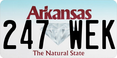 AR license plate 247WEK