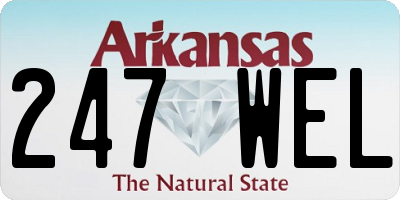 AR license plate 247WEL