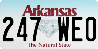 AR license plate 247WEO