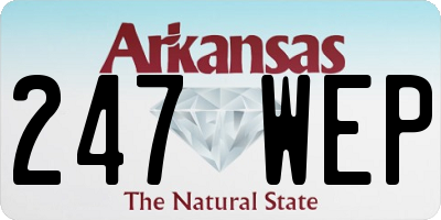 AR license plate 247WEP