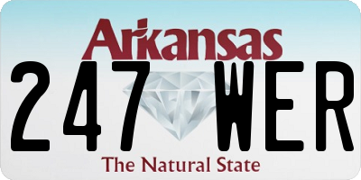AR license plate 247WER