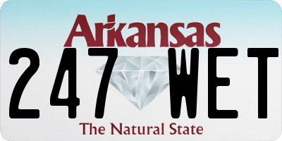 AR license plate 247WET