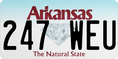 AR license plate 247WEU