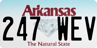 AR license plate 247WEV