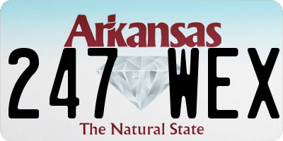 AR license plate 247WEX