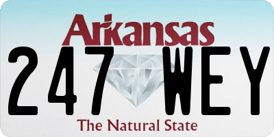 AR license plate 247WEY