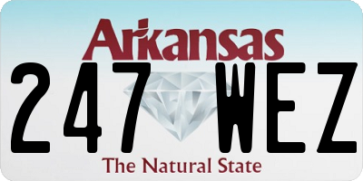 AR license plate 247WEZ