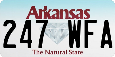 AR license plate 247WFA