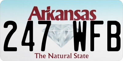 AR license plate 247WFB