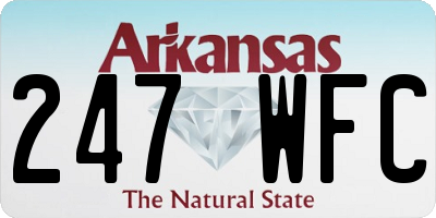 AR license plate 247WFC