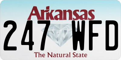 AR license plate 247WFD