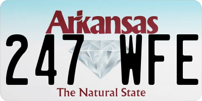 AR license plate 247WFE