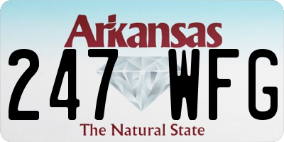 AR license plate 247WFG