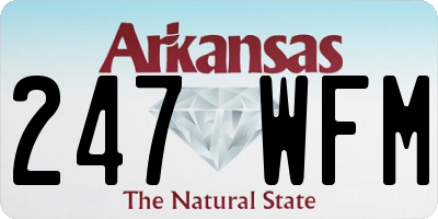 AR license plate 247WFM