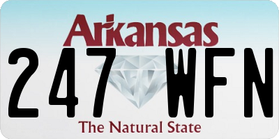 AR license plate 247WFN