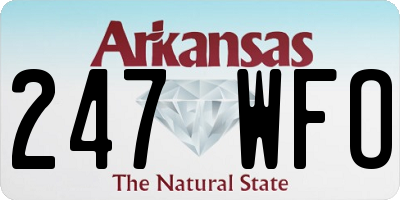 AR license plate 247WFO